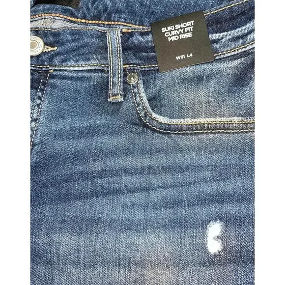 Silver Jeans Suki Short Curvy Fit Mid Rise Womens 31 Denim Shorts NWT - Picture 3 of 5